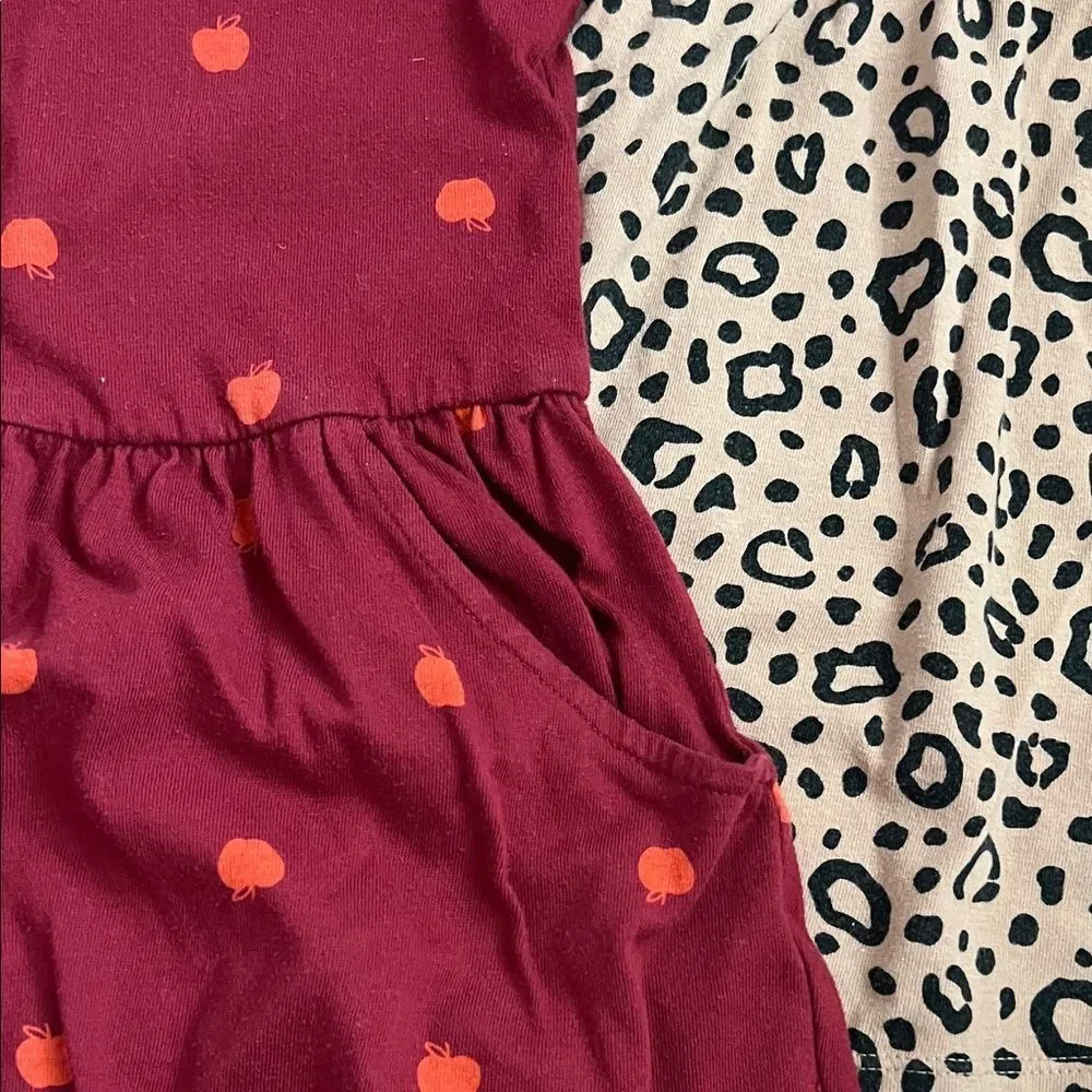 Cat & Jack Red and Tan Dress Bundle